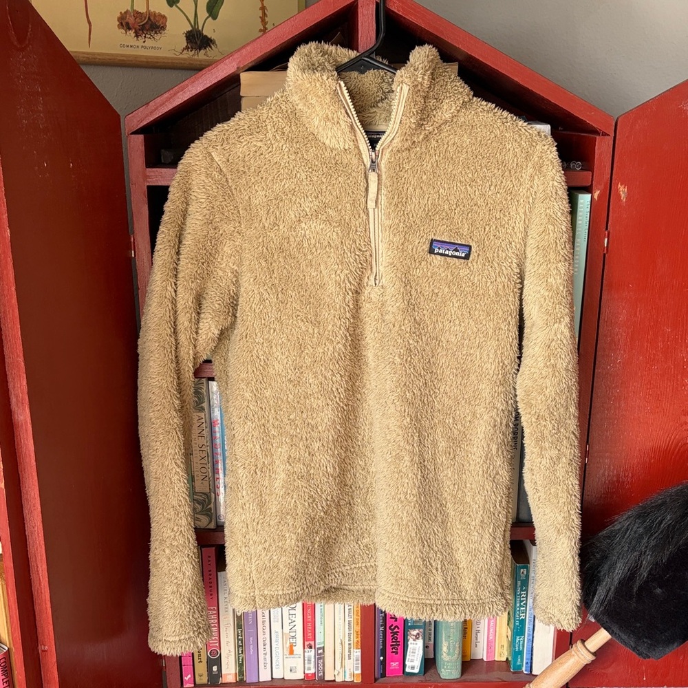 Patagonia Women's Tan Fleece Quarter-Zip Pullover, Size XS